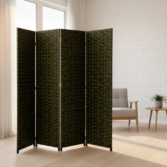 Biombo Tela Moderno Ambientes Separador 180 Cm 4 Puertas Geométrico Verde Oscuro Separador Ambientes Tela Plegable 4 Paneles 180cm Moderno Geometrico Verde Oscuro Hogar Oficina Interior