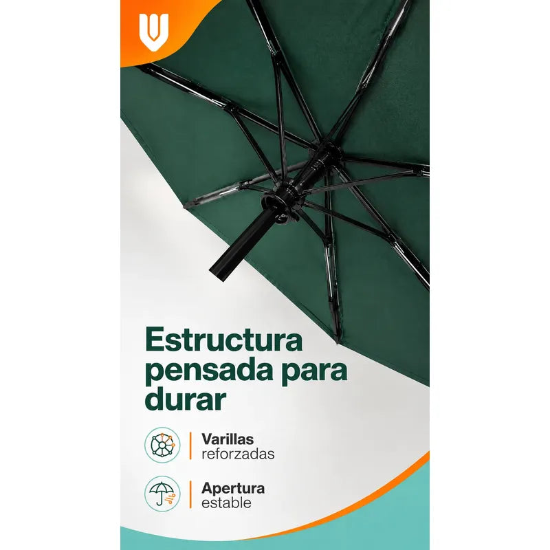 Sombrilla Plegable Retractil Lluvia Imprevista Estilo Confor