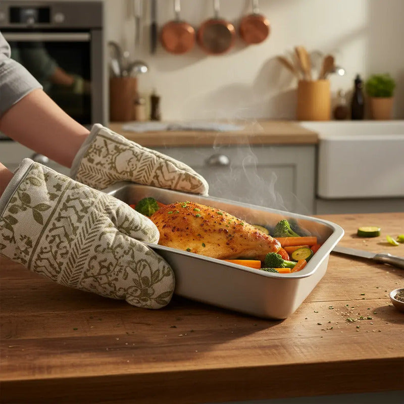 Bandeja Para Horno Bandeja Acero Inoxidable Multiuso 31x21cm Gris Claro