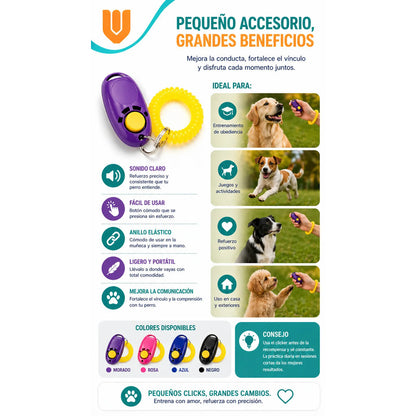 Dispositivo Refuerzo Positivo Mascotas Educacion Conducta Multicolor Vibrante Combinacion Tonos Llamativos Alta Visibilidad Entrenamiento Mascotas Diseño Moderno Visual Atractivo