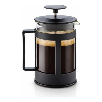 Cafetera Prensa Francesa Manual Embolo Vidrio Hogar 800ml Negro