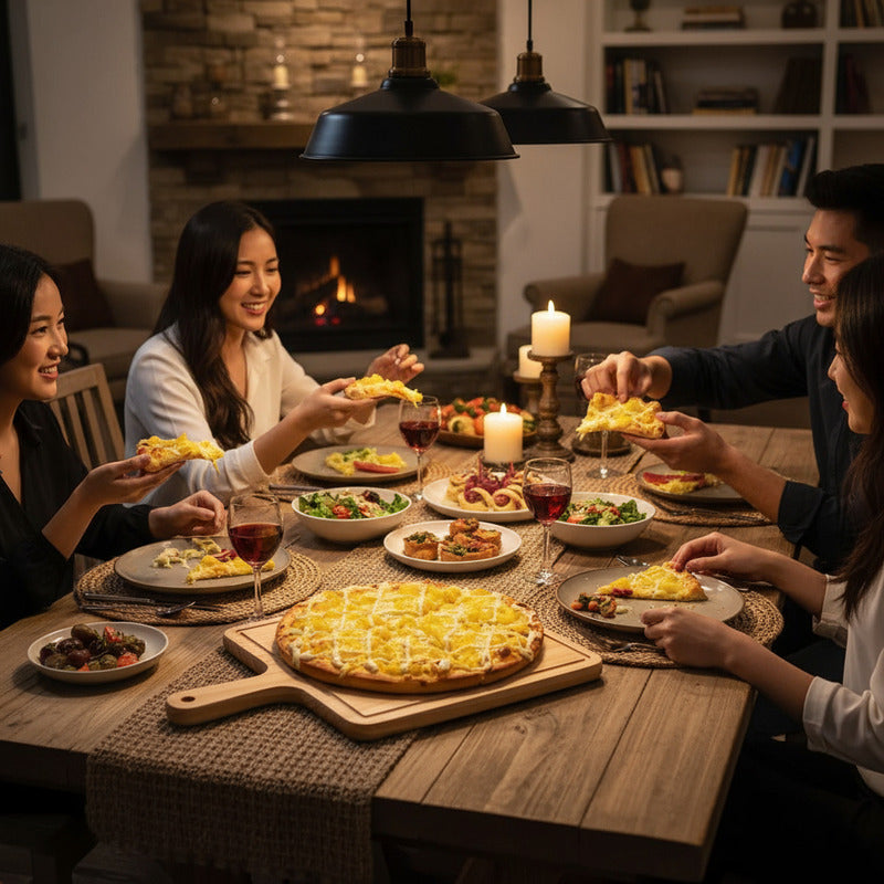 Tablas Pizza Tabla Cuadrada Picoteo Plato Madera 27x30cm