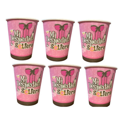 6 Vasos Desechables Despedida De Soltera  Decoracion Fiesta