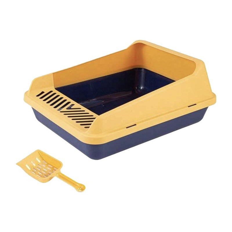 Arenero Para Gato Higiene Gatos Caja De Arena Para Gatos Color Amarillo Azul