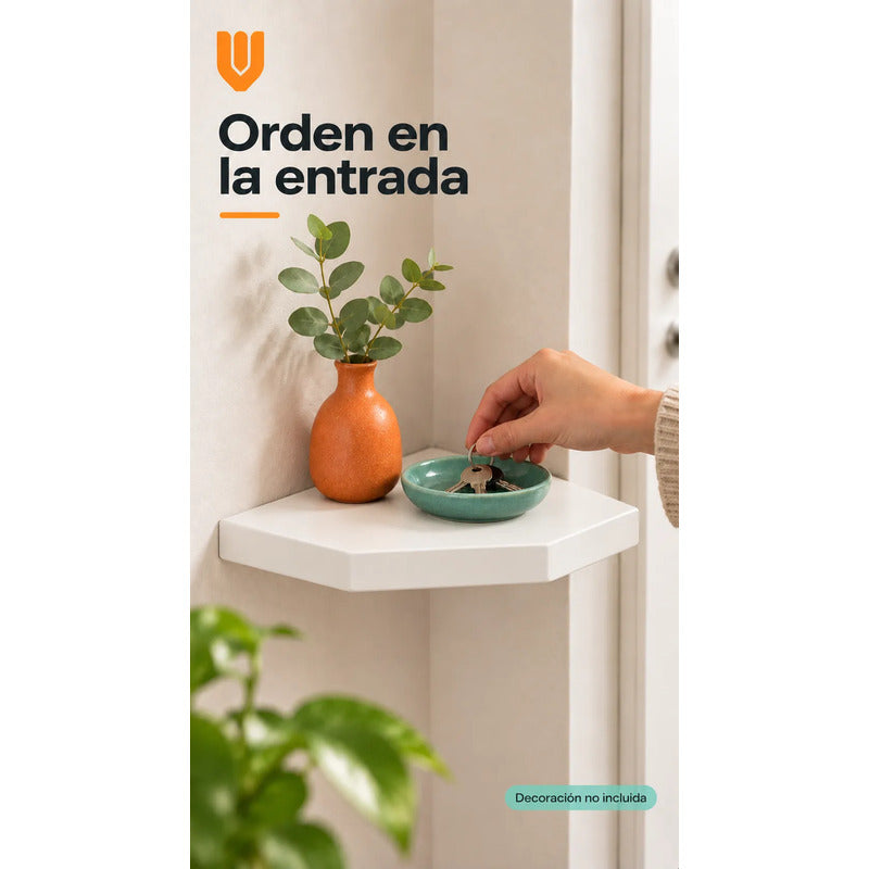 Repisa Esquinera Flotante Mdf Blanco 30x30 Cm Vitrineon Cl Blanco Repisa Esquinera Flotante Estante Mdf Marrón Decoración Rincón Pared Hogar Plantas Adornos Fotografías Living 30x30