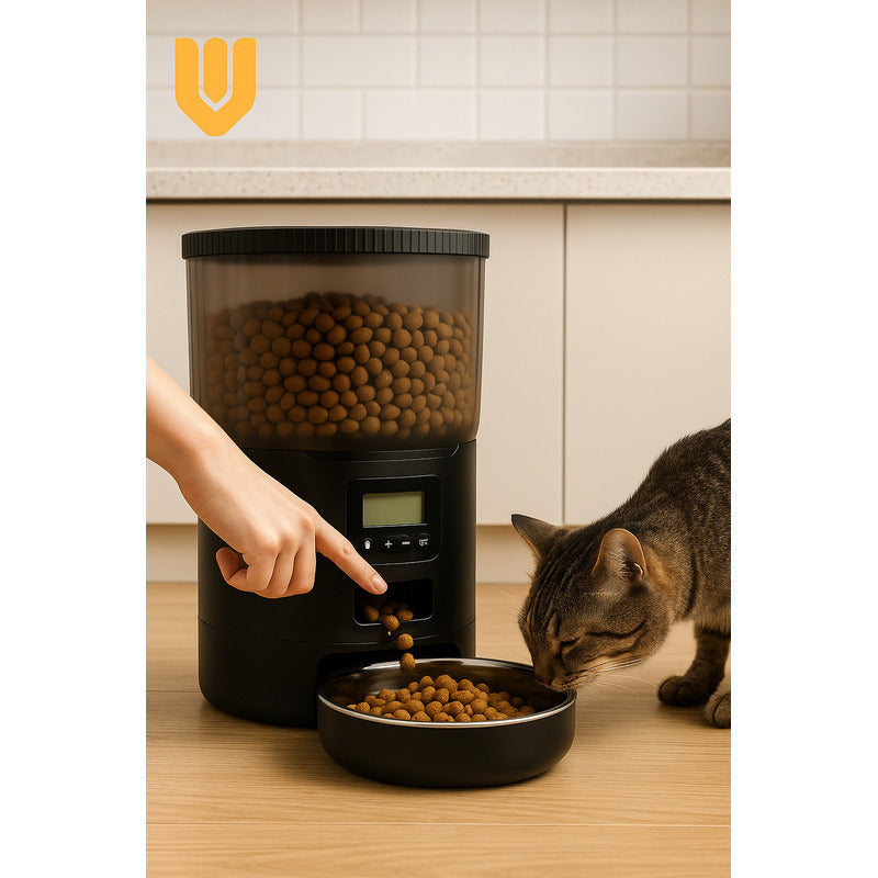 Dispensador Automatico Alimentos Mascotas Comedero 4 Litros