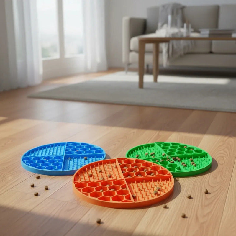 Lickimat Comida Mascotas Dispensador Alimento Perros Gatos Multicolor