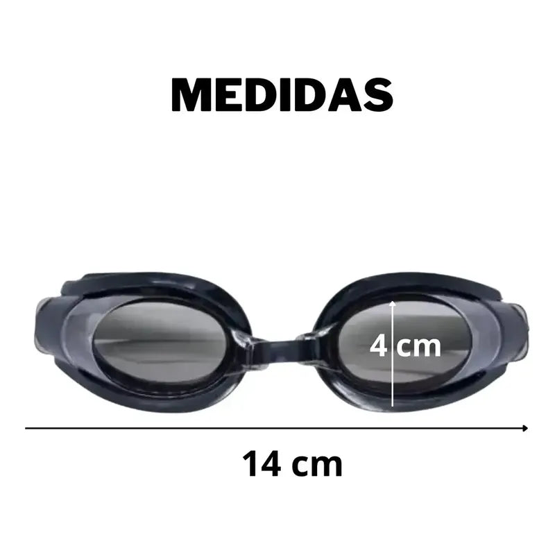 Lentes Natación Vitrineon Cl Niños Antiparras Uv Estuche