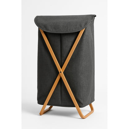 Canasto Ropa Organizador Lavanderia 40x62cm Tela Bambu