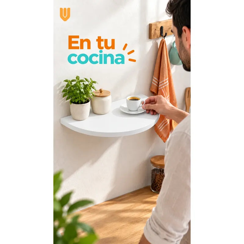 Repisa Flotante Semicircular Mdf Blanco 40cm Vitrineon Cl Blanco Repisa Mural Flotante Estante Decorativo Organización Recibidor Living Oficina Madera Mdf Muro Concreto Vestidor 40cm
