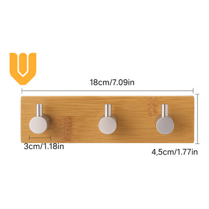 Colgador Perchero Acero Inoxidable Bambu Colgador Pared