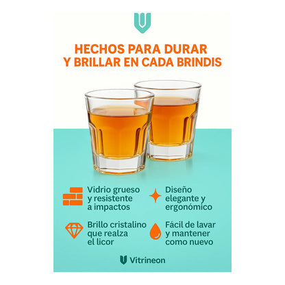 Set 60 Vasos Shot Tequilero Vasos Shopero Vaso Shot Vidrio Transparente