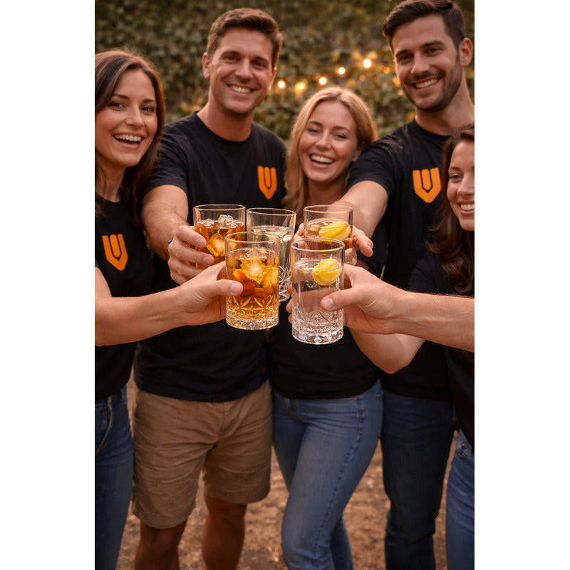 Set 6 Vaso Diamante Cristal 370ml Bebidas Bar Coctel Premium Vaso Diamante Vidrio Transparente 370ml Bebidas Cocteles Cerveza Jugos Bar Mesa Hogar Estilo Elegante Cristal Tallado