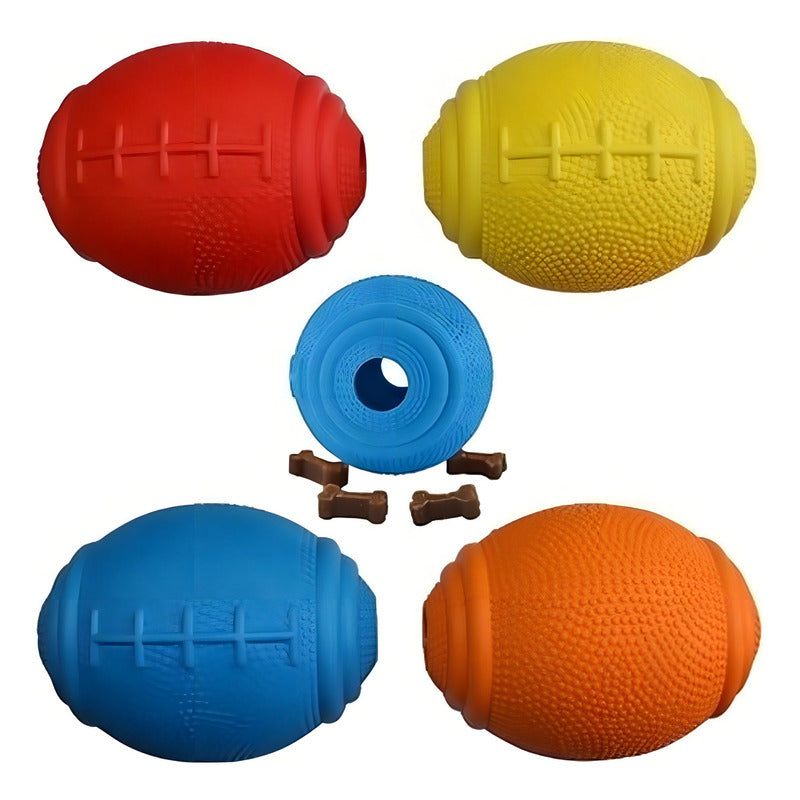 Juguete Para Perros Pelota Rugby Dura Snacks Bp Pets - 8cm Color Surtidos