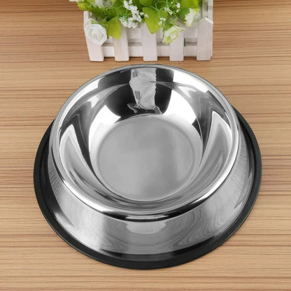 Comedero Bebedero Perro Acero Inox Antivuelco 26cm Grande Besti Peluda