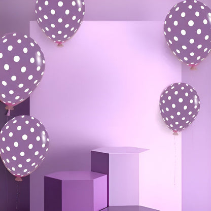 Pack X6 Globos Lunares Cumpleaños Globo Unicolor Decoracion