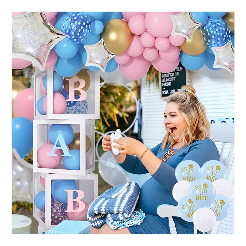 X8 Globos Baby Shower Decoracion Baby Shower Revelacion