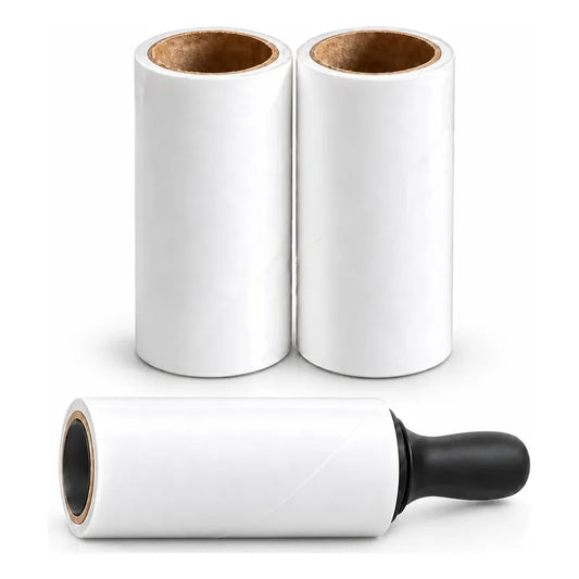 2 Repuestos Saca Pelusa Rodillo Quitapelusas Adhesivo Ropa Repuestos Rodillo Quitapelusas Adhesivo Ropa Textiles Pelos Mascotas Polvo Limpieza Blanco 10 Cm 45 Mm Sin Mango