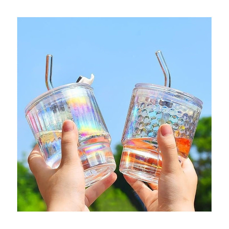 Vasos Con Bombilla Bombillas Reutilizables Tazas Transparent