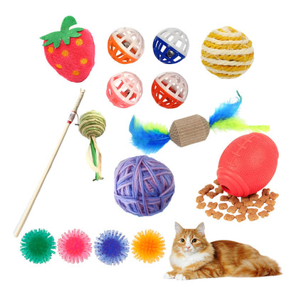 Set 14 Juguetes Interactivos Para Gatos Juguete Gato Juego Color Al Azar