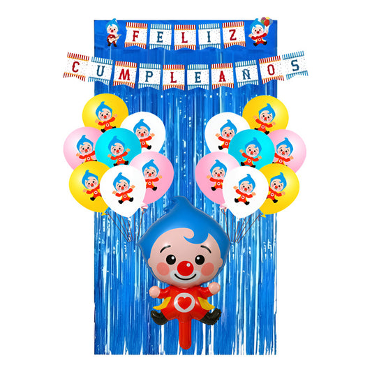 Set De Cumpleaños Plim Plim Set Globos Decoracion Cumpleaños