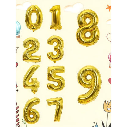 Numeros Cumpleaños Globos Para Cumpleaños Globos Metalicos 9 Dorado