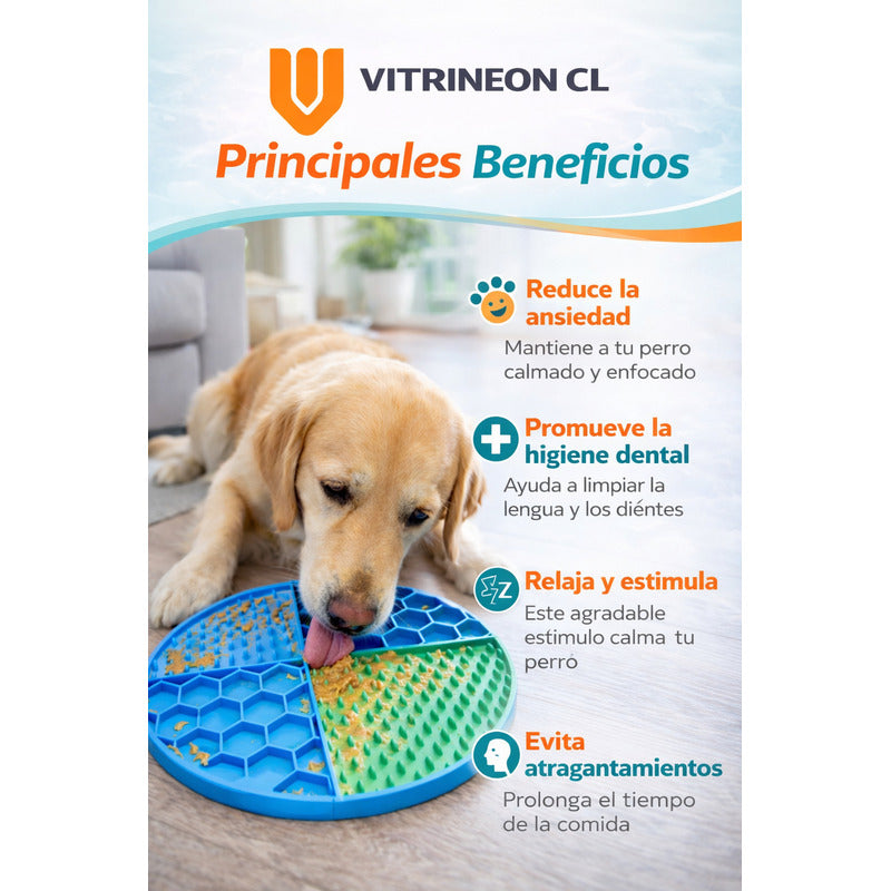 Lickimat Almohadilla Lamer Perro Comedero Antiestrés Tapete