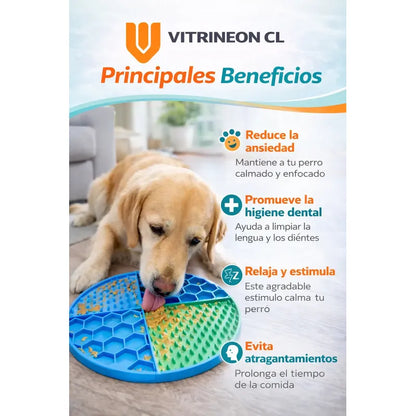 Lickimat Almohadilla Lamer Perro Comedero Antiestrés Tapete 2 Unidades Multicolor