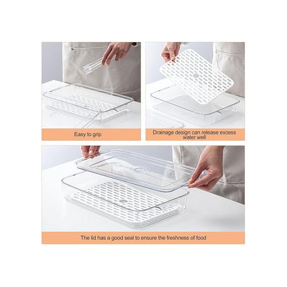 Organizador Para Refrigerador Acrilico Organizador Con Tapa