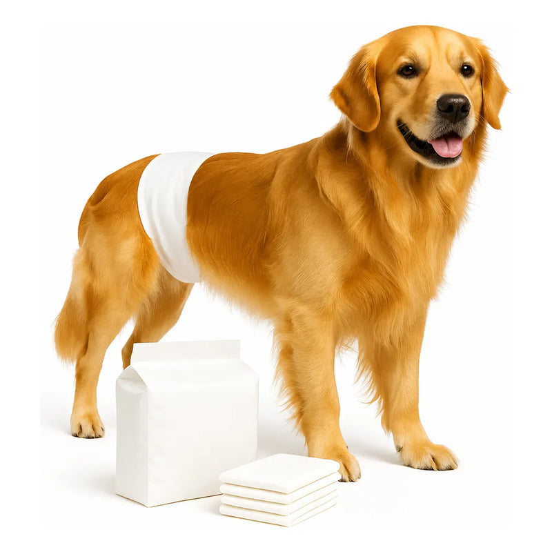 36 Pañales Perros Macho Gatos Desechables Incontinencia L Blanco 36 Unidades Macho L 65 X 20cm