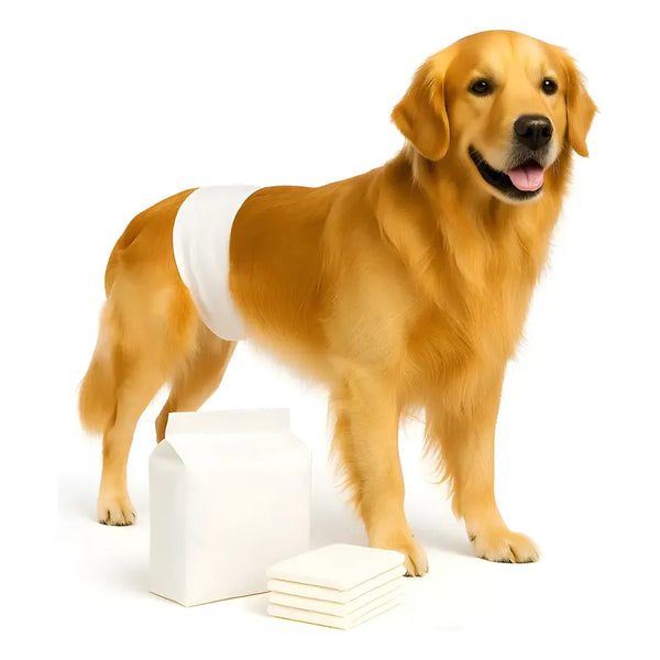 240 Pañales Perros Macho Gatos Desechables Incontinencia M B Blanco Macho M 55 X 20cm