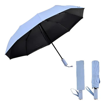 Parasol Retractil Plegable Lluvia 8 Varill Adulto Clasico