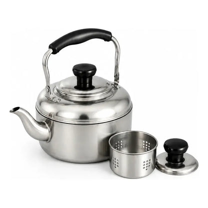 Tetera Cuello Cisne Invierno Café Gourmet Acero Metal Tetera Cuello Cisne Acero Inoxidable 2 Litros Plateada Mango Plástico Apta Fuego Directo Cocina Cafés Tés Dcbz18 Premium