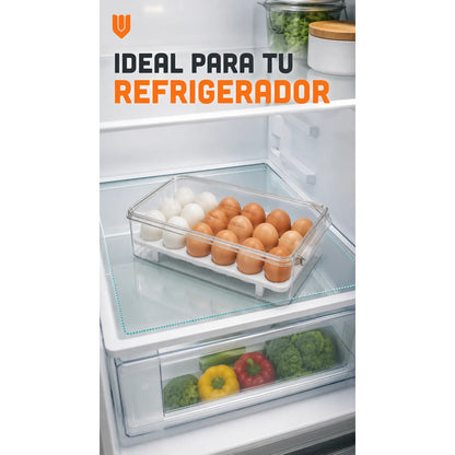 Organizador De Huevos Huevera Porta Huevos Contenedor Huevos Transparente