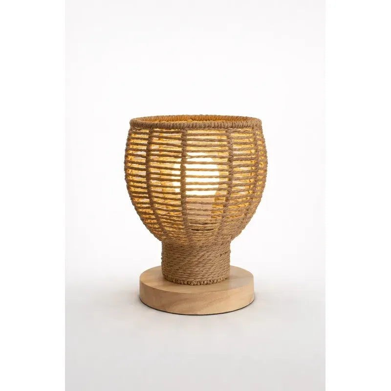 Vitrineon Dispositivo Luminoso Bambu Natural Sistema Led E27 Noche Mesa Bambu Iluminacion Ambiental Led E27 Estilo Clasico Natural Luz Calida Dormitorio Color Marron Claro Lampara Mesa Bambu...