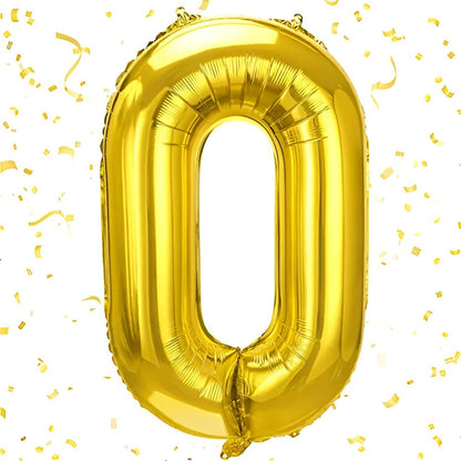 Numeros Cumpleaños Globos Para Cumpleaños Globos Metalicos 0 Dorado