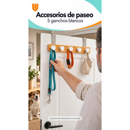 Perchero Ropa Madera 40cm Blanco 5 Ganchos Vitrineon Cl Blanco Perchero Puerta Bambú Blanco Cinco Ganchos Colgador Ropa Toallas Bolsos Organizador Horizontal Dormitorio Entrada Hogar 40cm