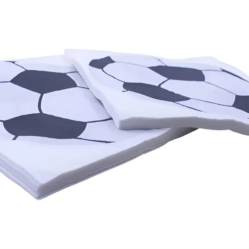 20 Servilletas Cumpleaños Feliz Cumpleaños Pelota De Futbol Blanco Pelota Futbol