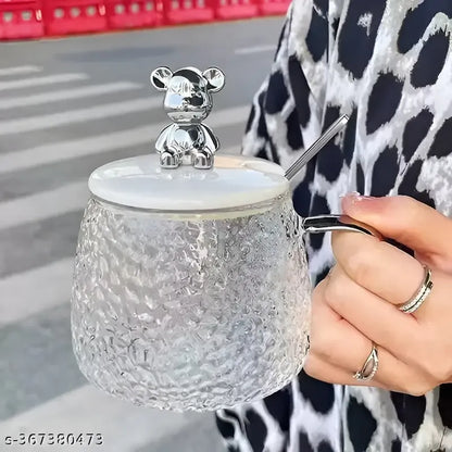 6 Taza Vasos Para Cafe Taza De Cafe Taza De Vidrio Cuchara T Transparente Oso