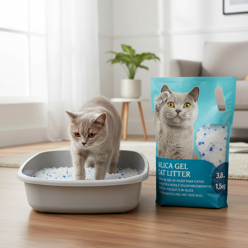 Arena Cristal Gato Silica Arena Gatos Cristales Gel 1.5 Kg