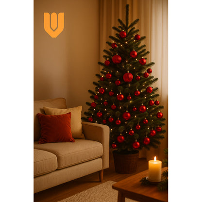 Decoración Árbol Navidad Set 28 Esferas Plástico 12.5 Cm