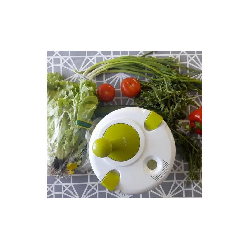 Secador Centrífugo Para Ensaladas, Hojas, Verduras Y Lechuga Blanco
