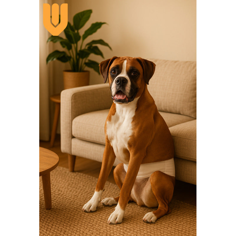 120 Pañales Perros Desechable Mascota Higienica Gato Talla S Blanco Macho S 42x17 Cm