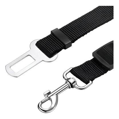Cinturon Seguridad Color Negro Para Transportar En Auto Mascotas 70cm Negro 70cm