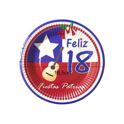 Set Vasos Servilletas Platos Decoracion Fiestas Patrias 458