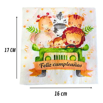 Decoración Safari Set Cumpleaños Vajilla Safari Cumpleaños