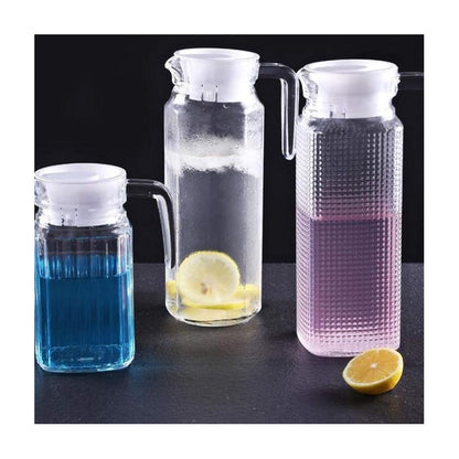 Set 3 Jarras De Vidrio Agua Jarra De Jugo Jarras Con Tapa