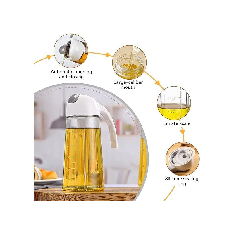 2 Aceiteras Botellas De Aceite Botella Vidrio Alcuza Vidrio