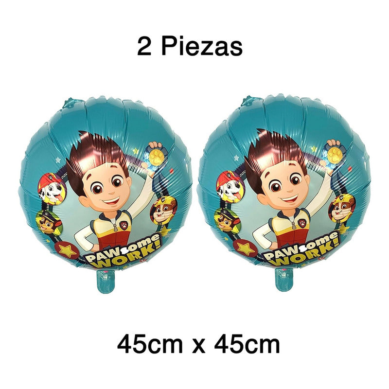 Set 5 Globos Paw Patrol Cumpleaños Set Cumpleaños Rayder