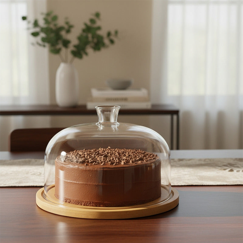 Base Torta Bambú Tapa Porta Cupcakes Soporte Transportador F